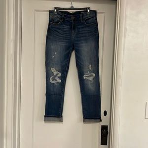 Judy Blue Boyfriend fit size 13/31 distressed blue jeans